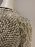 Ralph Lauren POLO Beaded Metallic Rollneck Wool Knit Sweater Jumper Size S/P ladies