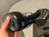 Ralph Lauren Collection Katrin Straw & Calfskin Sandal Size US 9B UK 6 EU 39 ladies