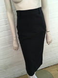 Jean Paul GAULTIER RARE 1990s black pencil midi high waisted skirt Size S Small Ladies