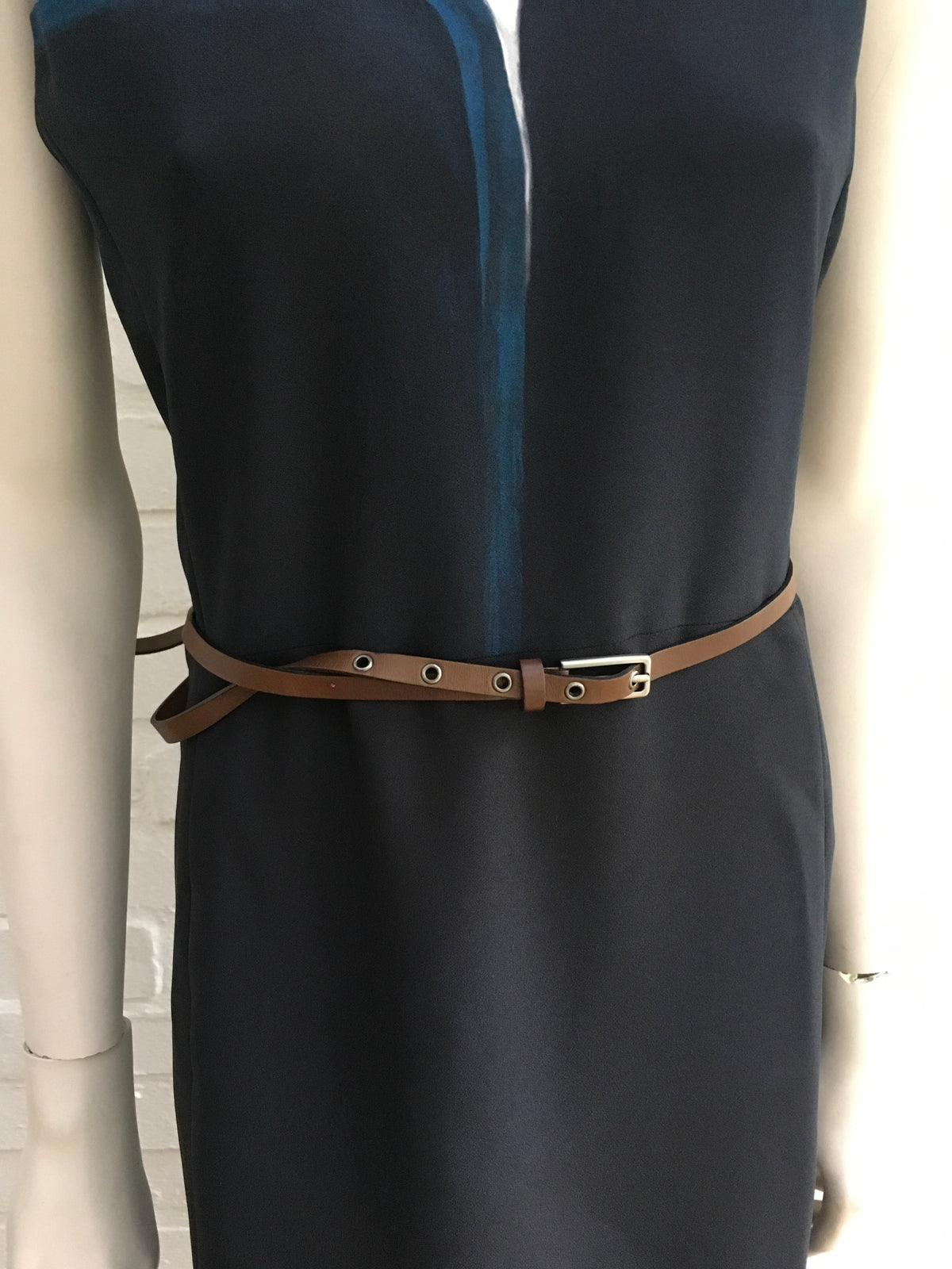MARNI Brown Leather Skinny Belt Size 75  JUST AMAZING Ladies