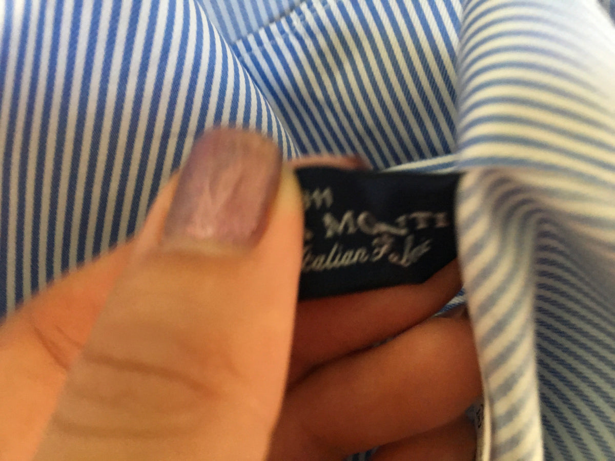 Campomarzio9 Roma HAND MADE LONG SLEEVE BUTTON-UP STRIPED SHIRT MEN