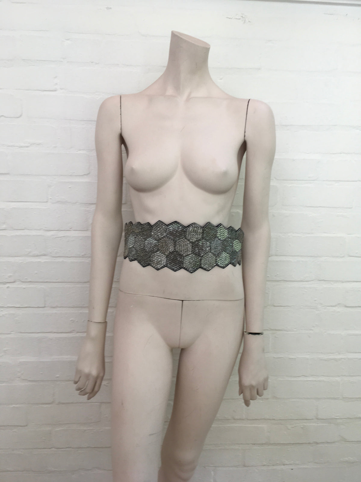 Matthew Williamson Leather Beaded Wide Belt  Ladies
