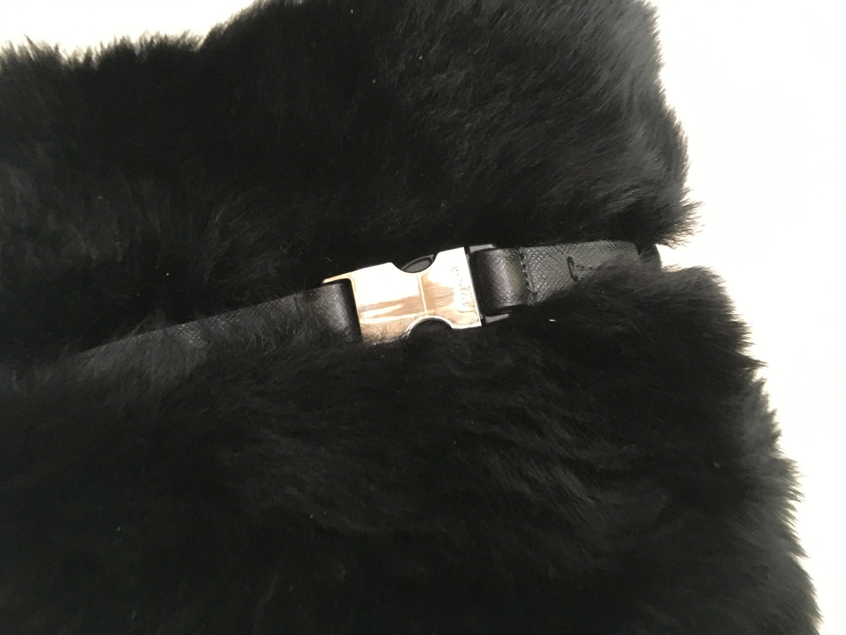 PRADA Faux Fur Tall Boot Size 36.5 UK 3.5 US 6.5 ladies