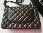 CHANEL Lambskin Jumbo Double Flap Quilted Bag Handbag ladies