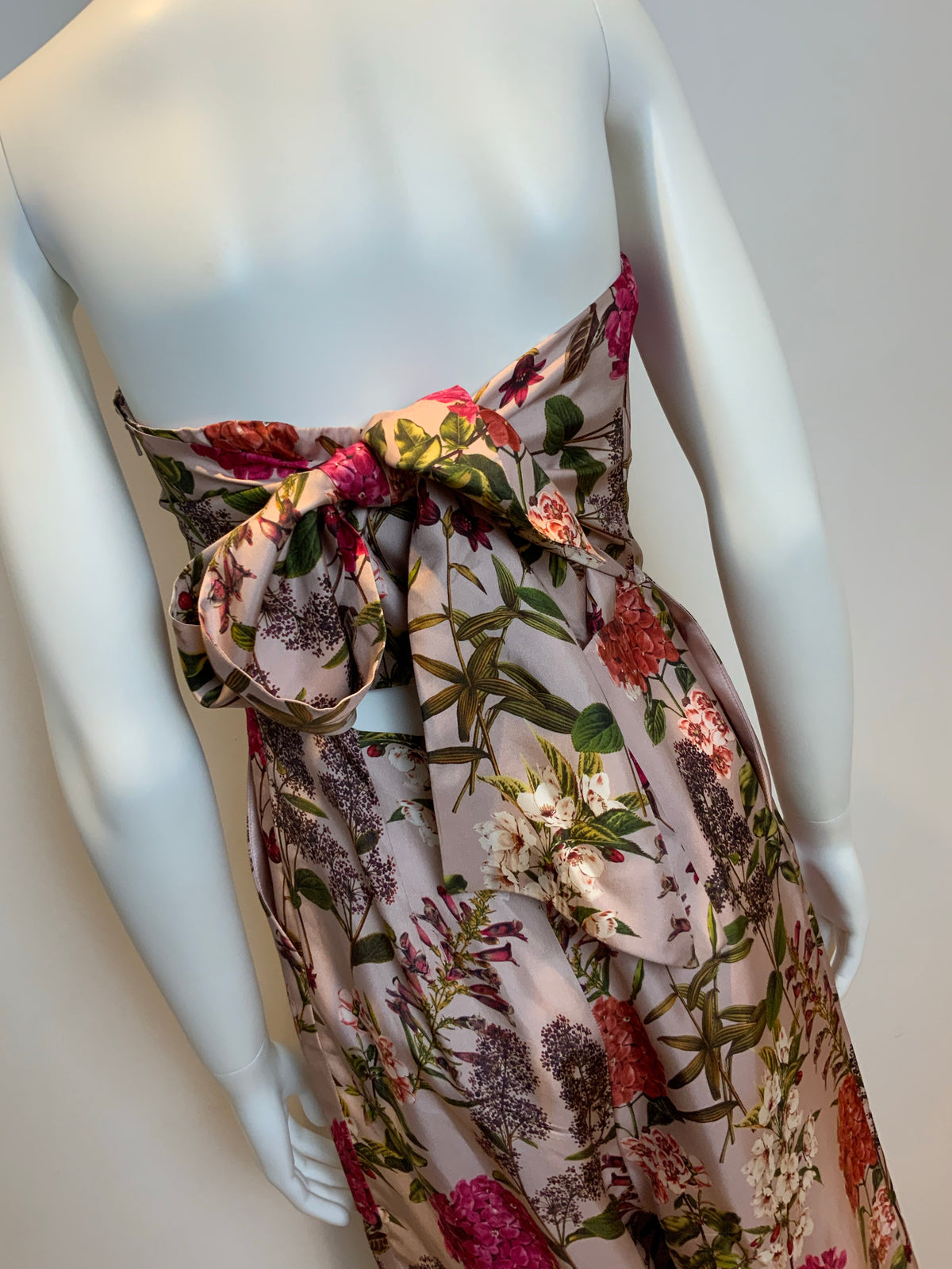 Whistles Hydrangea FLORAL Tie Back Strapless Jumpsuit Size US 10 UK 14 EU 42 ladies