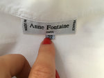 Anne Fontaine NACERA Long Sleeves Collared White Shirt Size F 38 UK 10 US 6 S Ladies