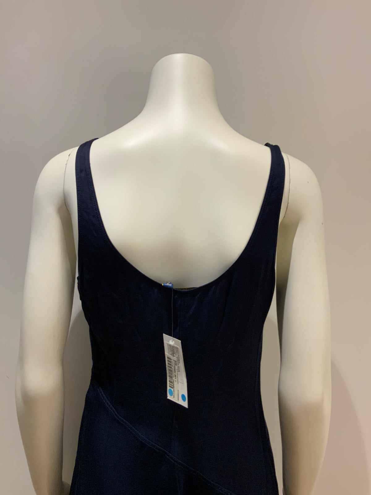 RALPH LAUREN Polo STRAPLESS NAVY SLIP SATIN DRESS US 4 UK 8 S small ladies