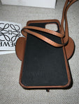 LOEWE Brown Leather Elephant iPhone 11 Pro Case Crossbody ladies