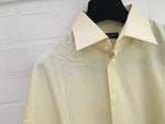 RICHARD JAMES BESPOKE HAND MADE LONG SLEEVE BUTTON-UP YELLOW SHIRT men