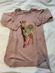 Stella McCartney KIDS Girls' Sweat Dress Zebra Pink Dress Size 6 years children