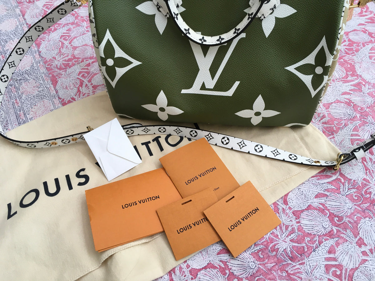 LOUIS VUITTON Monogram Giant Speedy Bandouliere 30 Kaki Creme LIMITED EDITION ladies