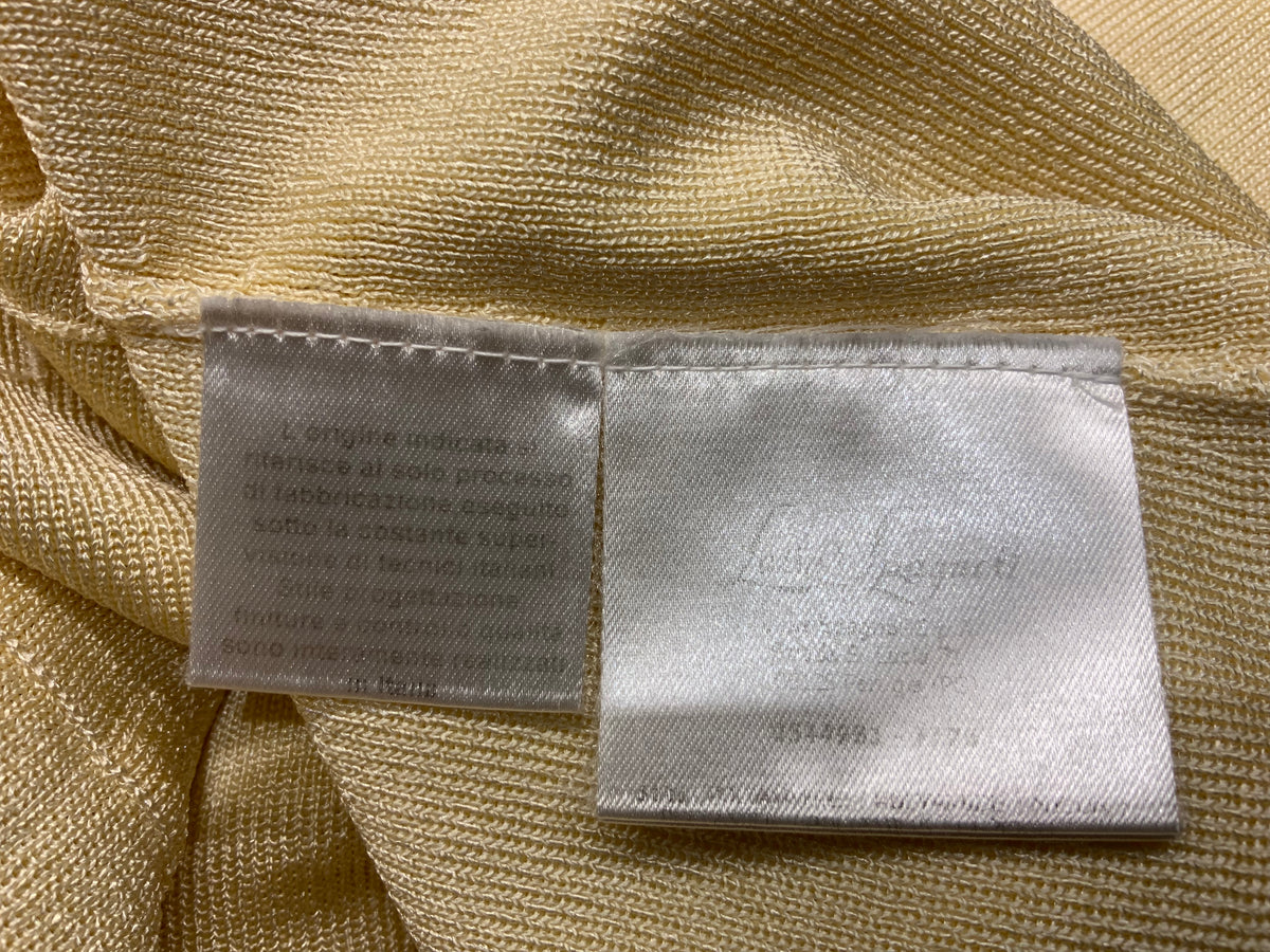 Luisa Spignoli Think Knit Silk Logo Cardigan Multi ~Pockets SIZE S small ladies