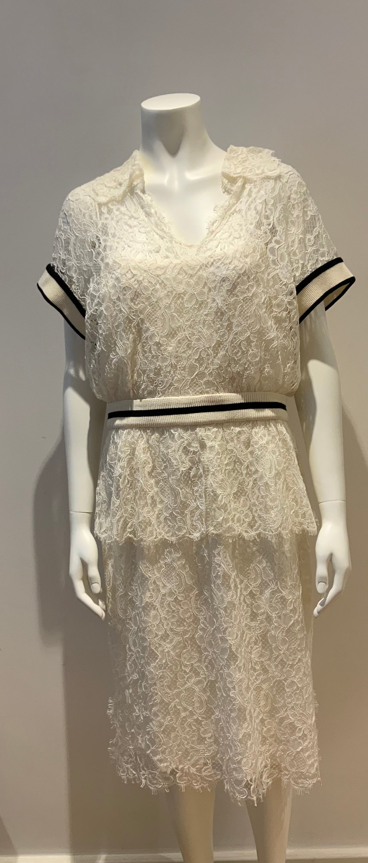 Chanel 2017 Lace Long Dress Amazing F 44 UK 14 US 12 ladies