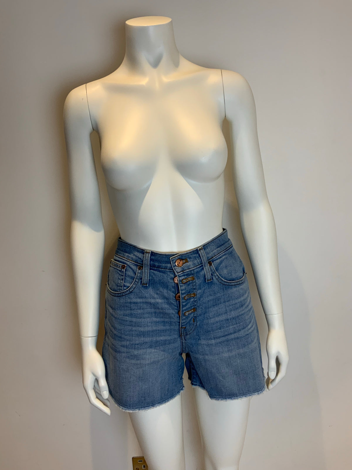 J Crew High Waist Denim Jeans Shorts Size 26 ladies