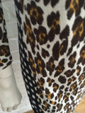 Stella McCartney Multicolor Contrast Print 40 Animal Print Leopard Check Casual Ladies