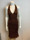 HAUTE COUTURE Jemima Khan Hand Beaded And Hand Embroidered Silk Dress Size M ladies