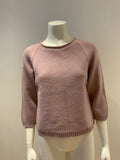 Luisa Spignoli Knit Purple Wool Cropped Jumper Sweater Size M medium ladies