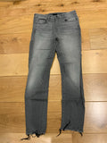 MOTHER The Looker Step Fray Faded Grey Denim Jeans Size 26 ladies