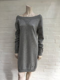 Chanel 2014 Knitted Cashmere Grey Sweater Dress Ladies