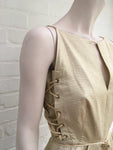 Badgley Mischka Gold Vintage 90s Special Dress Ladies