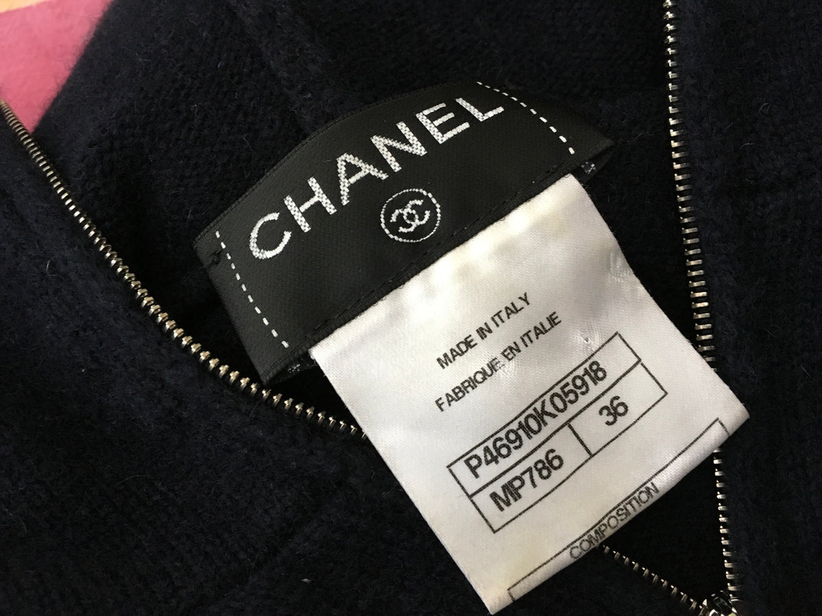 CHANEL 2013 PARIS WOOL MOHAIR HOODED SWEATER DRESS  Ladies