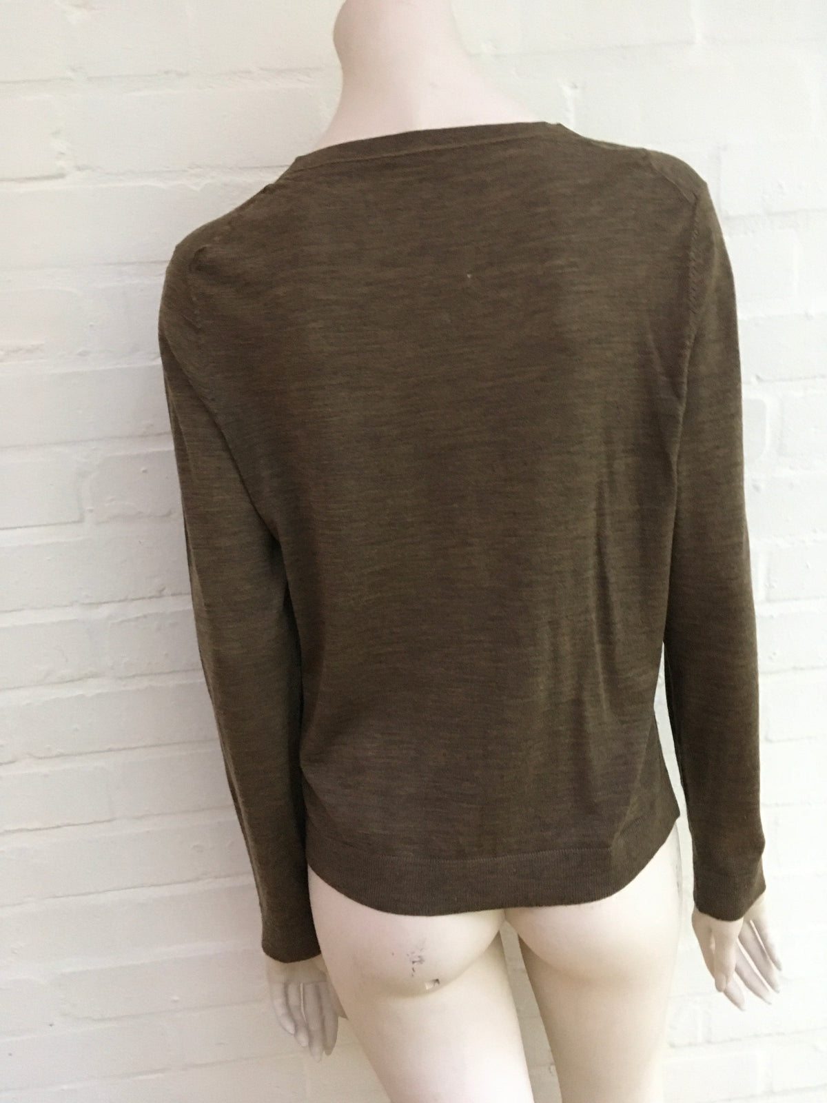 HUGO BOSS Wool Knit Brown Cardigan Size M medium ladies