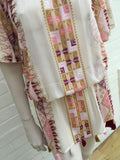 ELIZABETH HURLEY Daphne embroidered Silk COVER UP Kaftan Mini Dress Ladies