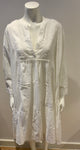 Zara xl voluminous embroidered white dress Size S small MOST WANTED ladies