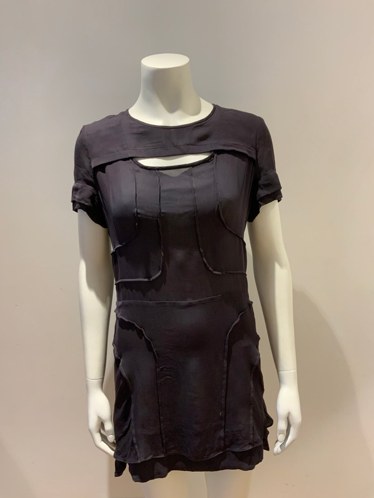 ISABEL MARANT Silk Mini Cut Out Dress Size 38 US 6 UK 10 ladies