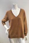 N.Peal Beige Cashmere Knit V neck Jumper Sweater Size M Medium ladies