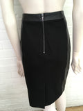 Reiss Womens Leather Olivia Ponte Skirt Size UK 12 US 8 ladies