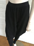 Chanel 08A Black Lurex Knit Fine Cashmere Joggers Harem Pants F 34 UK 6 US 2 Ladies
