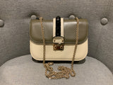 Valentino Vitello Medium Tri-Color Glam Lock Rockstud Flap Bag Handbag ladies