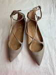 Grey Leather Aquazzura Women's Ballet Flats shoes flats Size 35 UK 2 US 5 ladies