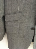 Jaeger London Prince of Wales Checked Wool Suit 2 Pieces Size 36R 30R Men
