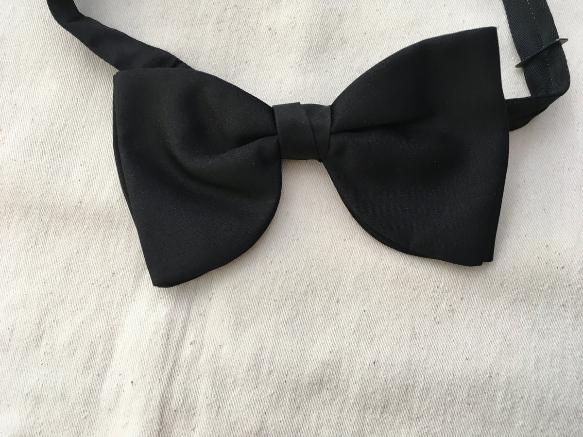 HARRODS OF LONDON BLACK SILK BOW TIE MEN