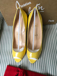 Christian Louboutin You You 85 Patent Calf Leather Shoes Size 38 UK 5 US 8 Ladies