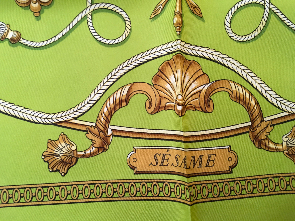 Hermès HERMES SCARF Sésame Design Philippe Ledoux in 1969 Vintage Ladies