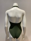Melissa Odabash Seychelles One-shoulder Swimsuit In Khaki UK 8 US 4 S small ladies