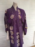 KISSHOTEN Purple Queen silk kimono Made in Japan ladies