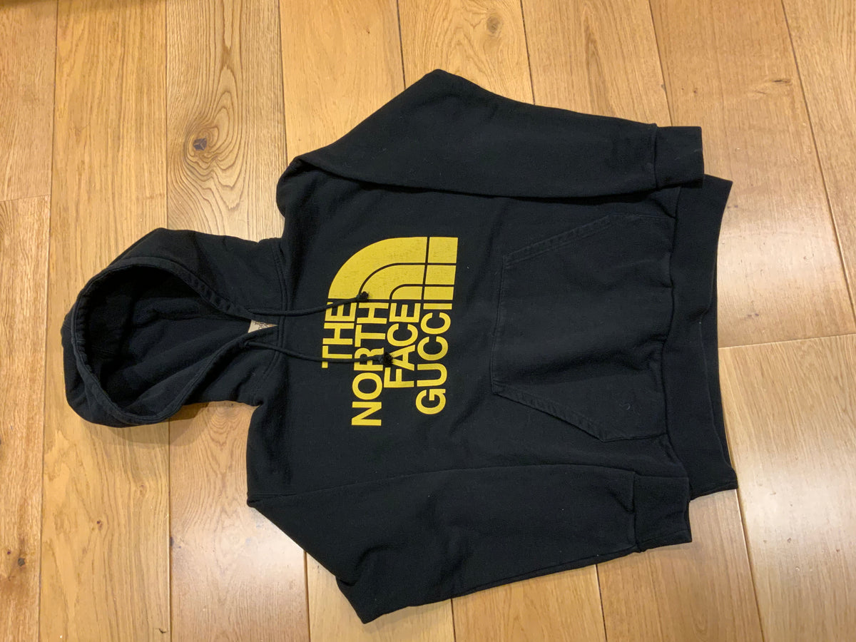 Unisex GUCCI X THE NORTH FACE BLACK YELLOW HOODIE LIMITED EDITIN SIZE XS men