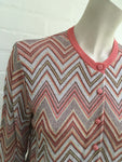 Just in Case Belgium Zig Zag Knit Button Down Cardigan Size S Small ladies