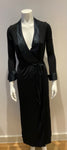 Ralph Lauren Black Wrap Jewelled Carlita Tuxedo Dress Size S small ladies