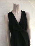 Calvin Klein shift wrap black dress Size US 10 UK 14 Ladies