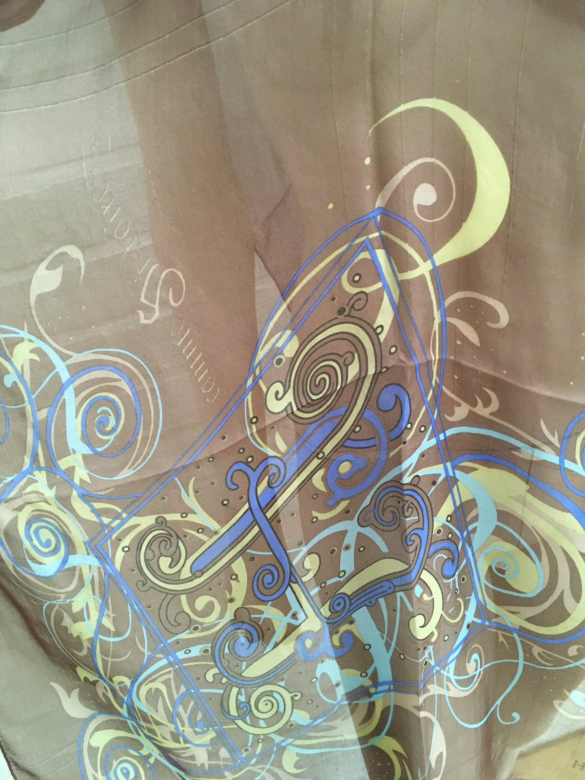 Hermès HERMES H Comme Histoires Vintage Mousseline Chiffon Shawl Scarf Ladies