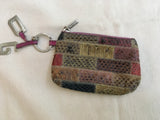 Dolce & Gabbana Multicolor Snakeskin ZIp Coin Purse Key Ring Pouch  ladies