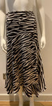 Ganni Zebra print Zebra-print stretch-silk satin wrap skirt Size F 38 UK 10 US 6 ladies
