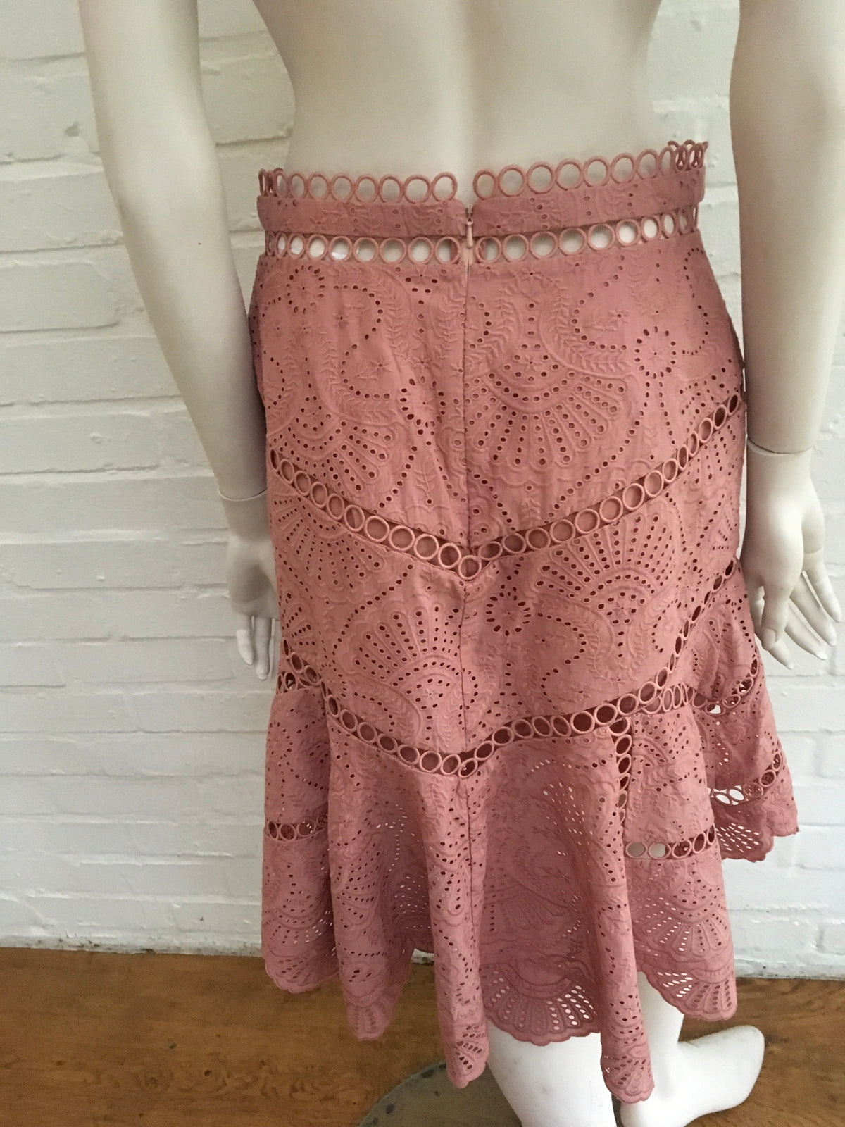 ZIMMERMANN Women's Jasper Fan SKIRT Size AU 2 US 8 UK 12 FR 40 L LARGE Ladies