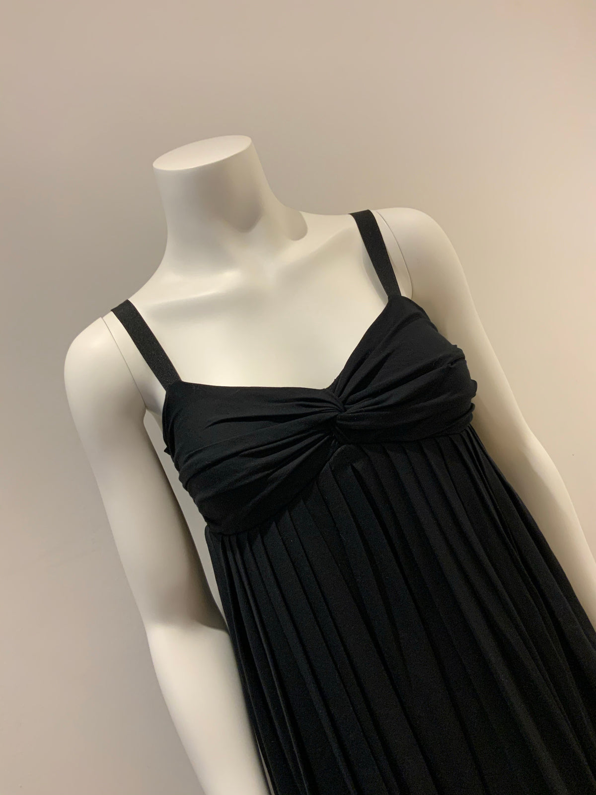 CATHERINE MALANDRINO DRESS BLACK PLEATED DRESS $525.00Y Size US 2 UK 6 XS ladies