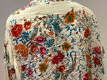 ZARA FLORAL PRINTED CARDIGAN WITH FRINGE Size M MEDIUM MOST WANTED ladies